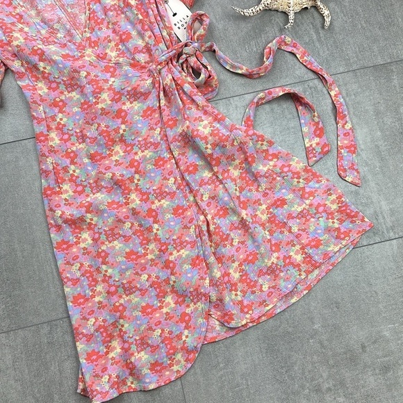🔆BILLABONG🔆 ALL FOR YOU 2 WRAP DRESS adjustable, beach, activewear, floral - Picture 11 of 13